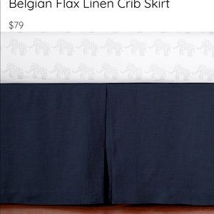 Pottery Barn Kids Belgian Flax Linen Crib Skirt